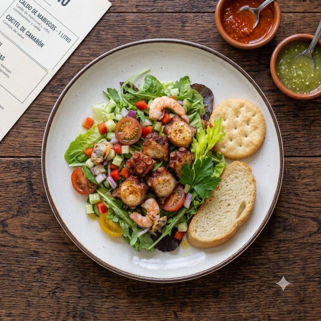 Ensalada de Pulpo con Camarón
