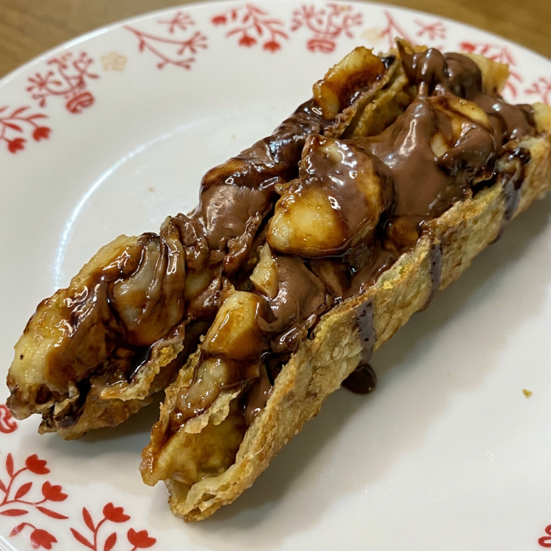 CHOCOLATE MUSSARELA E BANANA