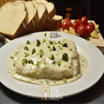 Lasanha recheada com muçarela, brócolis e nosso suculento molho branco. (Aprox. 500g)