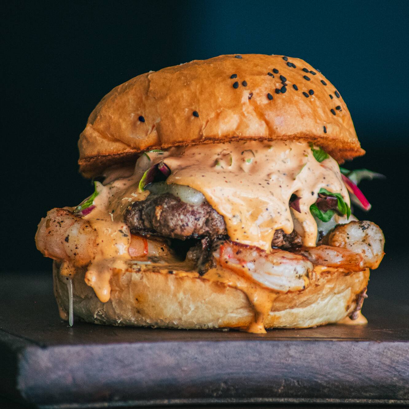 Hamburguesa Mar y Tierra