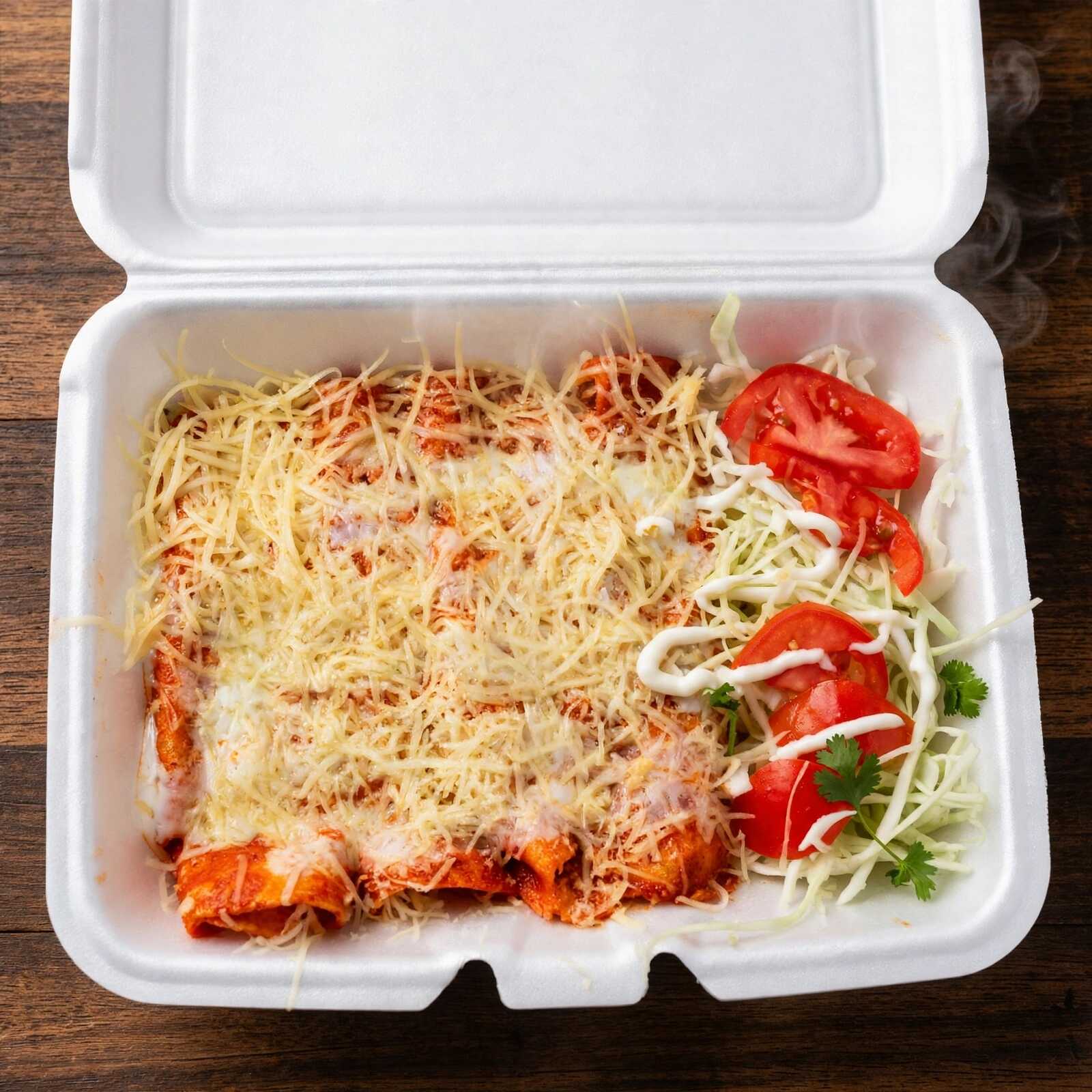 Enchiladas Rojas de Queso