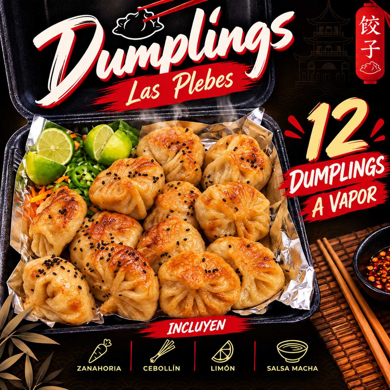 12 Dumplings dorados