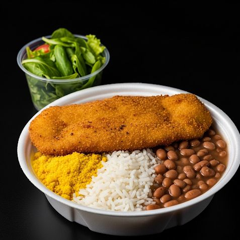 Peixe Frito (cuidado com espinho) arroz, pirao e salada