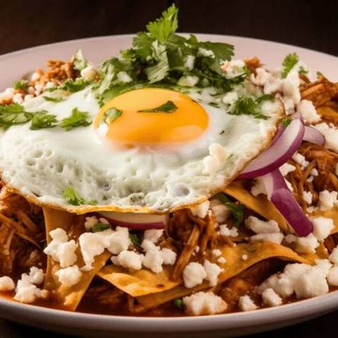 Chilaquiles con Pollo y Huevo
