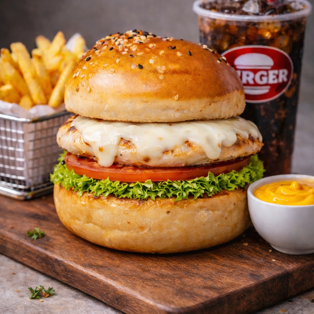 Hamburguesas Clásica De Pollo