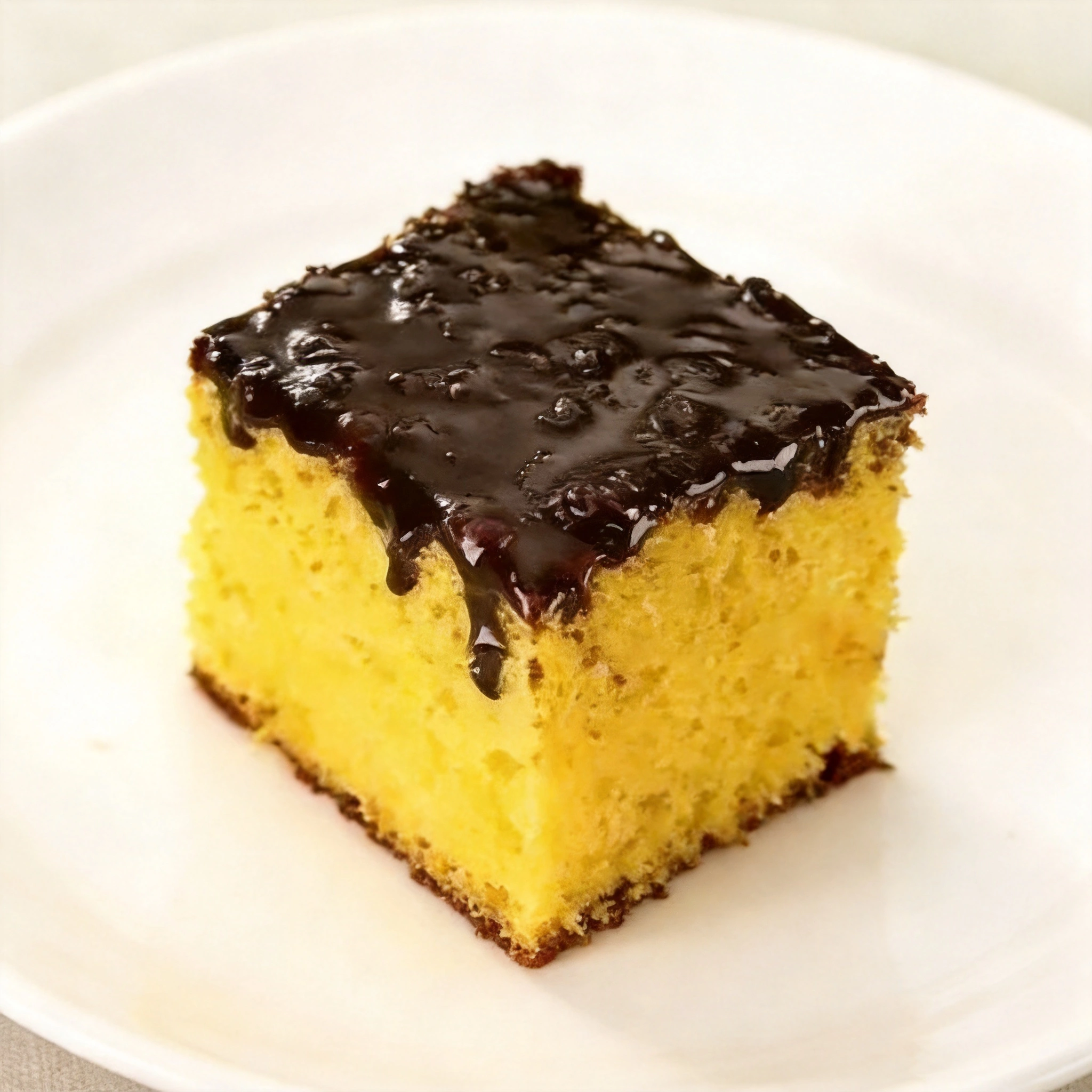 Delicioso bolo de cenoura e chocolate, aproximadamente 350g.