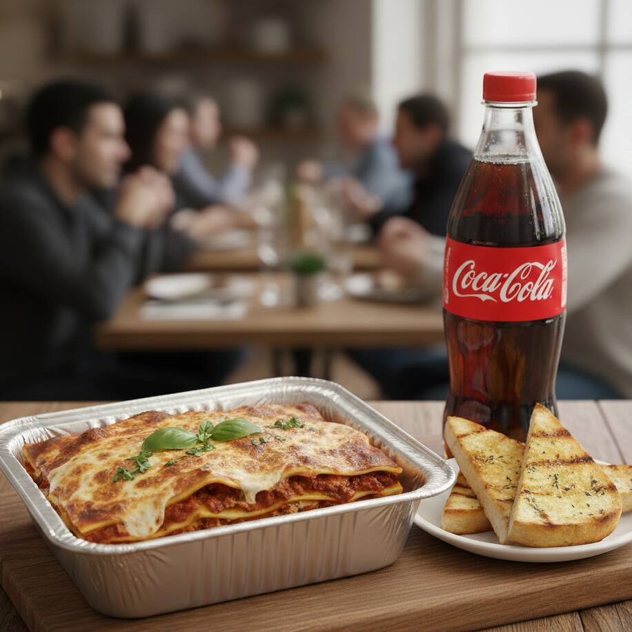 COMBO LASAÑA CARNE + PAN + GASEOSA