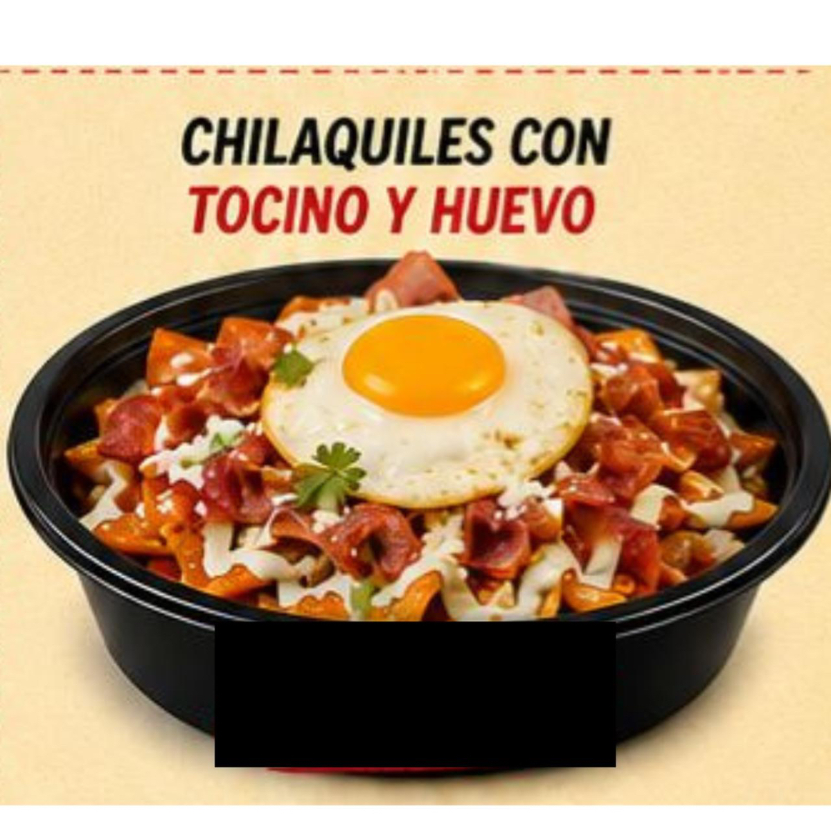 Chilaquiles con Tocino y Huevo