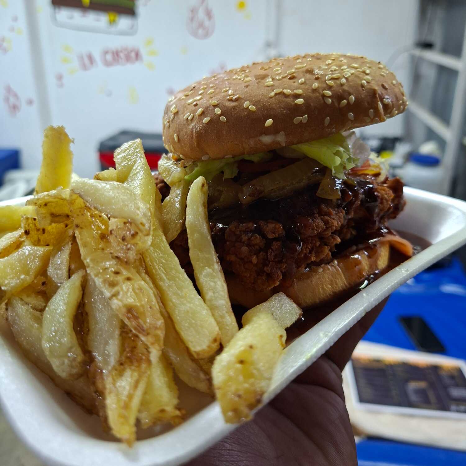 Hamburguesa Chicken Bbq Hot