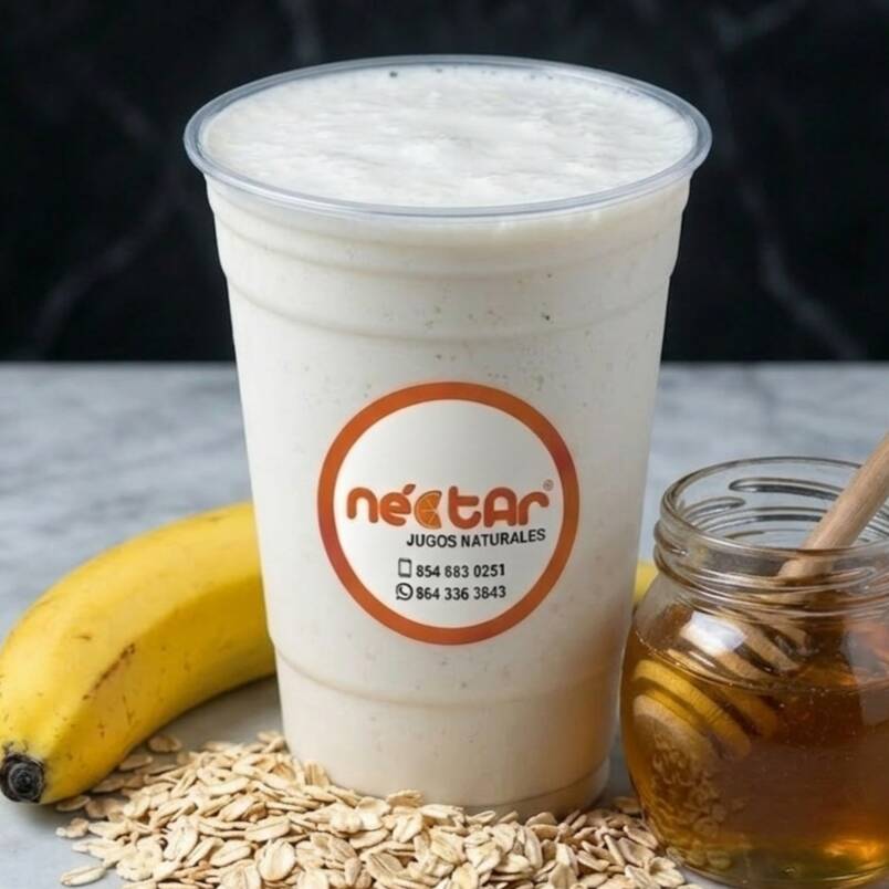 Licuado de Avena, Miel y Plátano