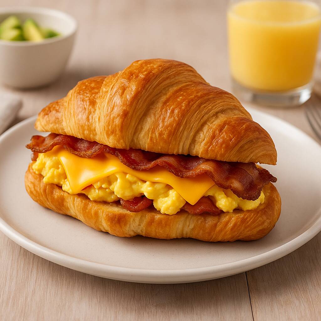 Croissant Huevo Con Tocino
