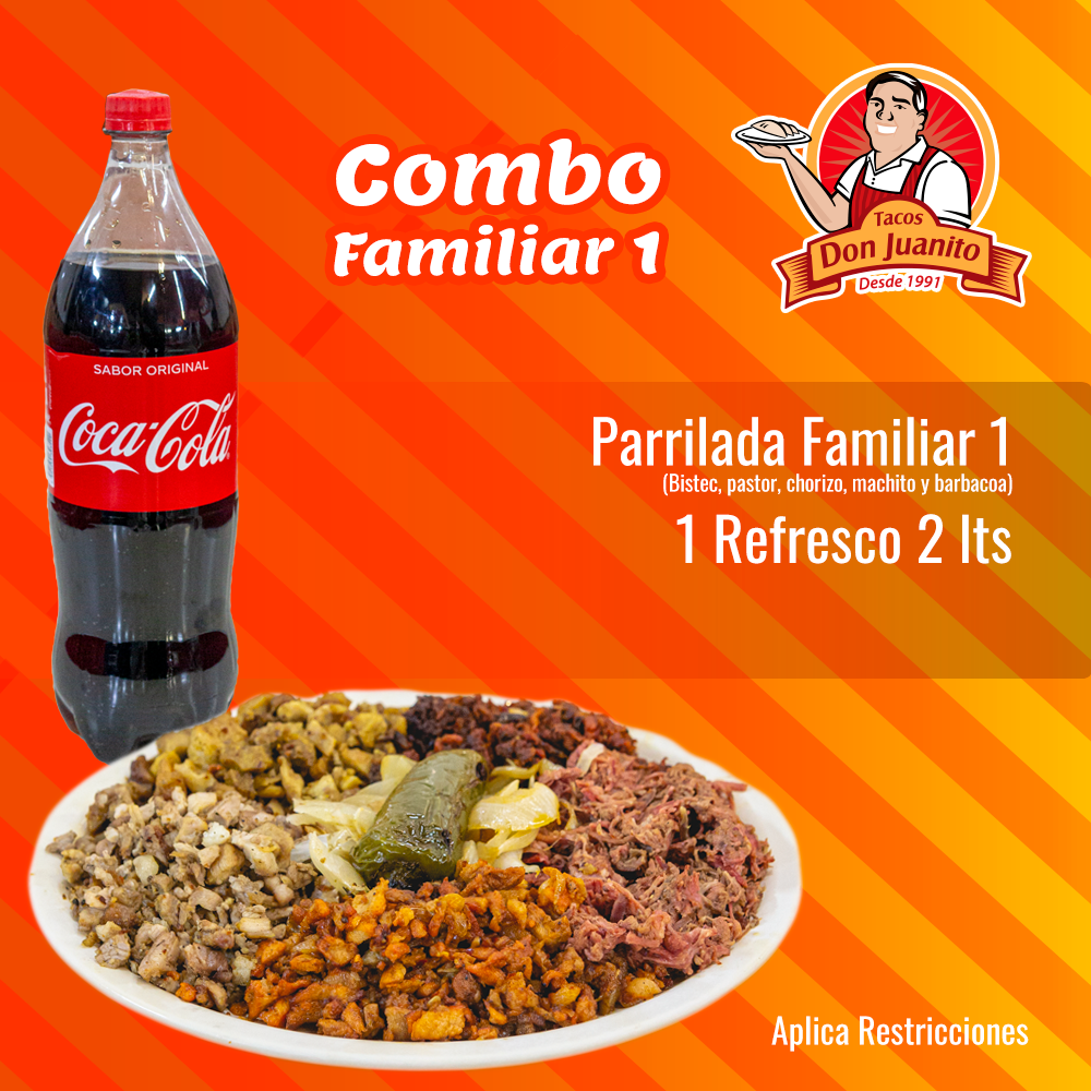 Combo #7 Parrillada Familiar+ CocaCola 2 L