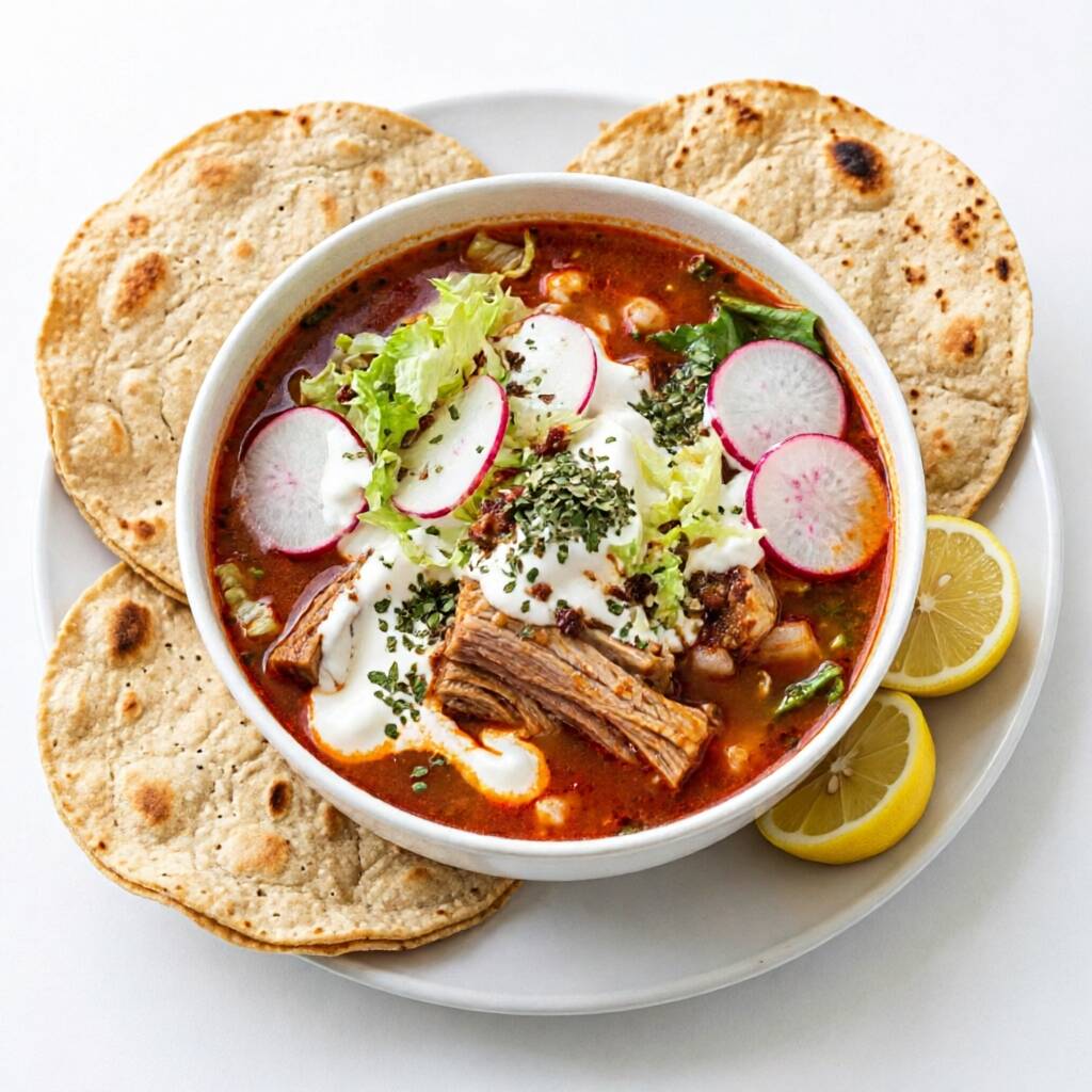 Pozole Rojo de Maciza.