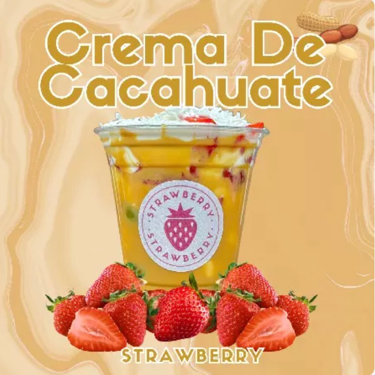 Fresas con Crema y Cacahuate (473 Ml)