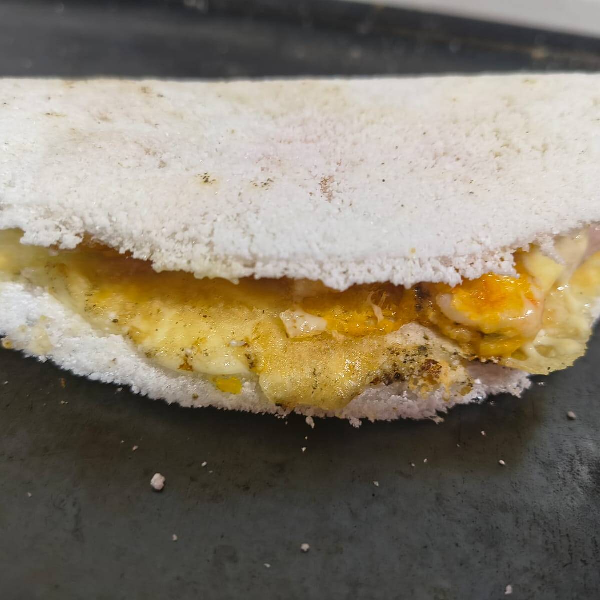 camarão verdadeiro com queijo branco