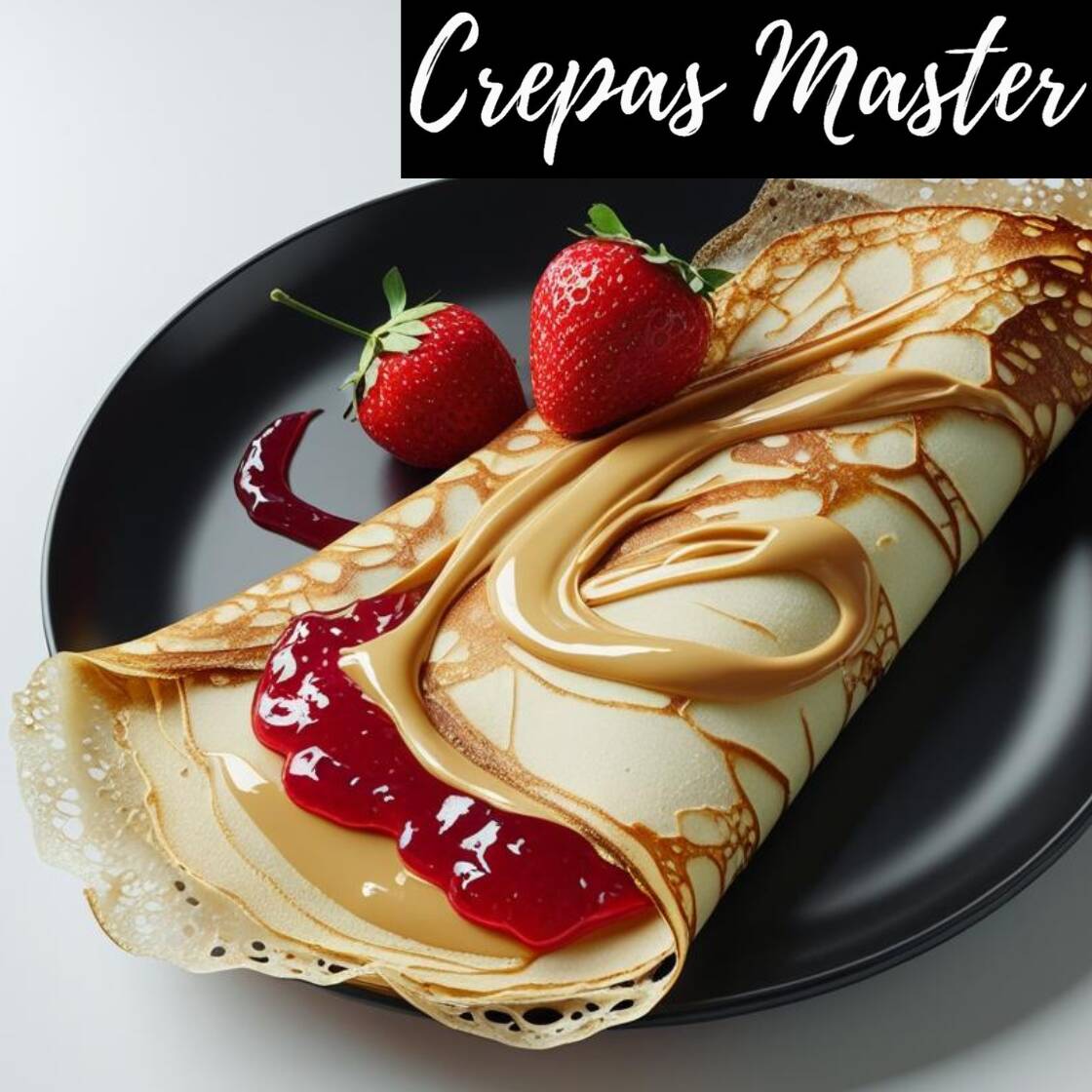 Crepa de Crema de Cacahuate con Mermelada de Fresa