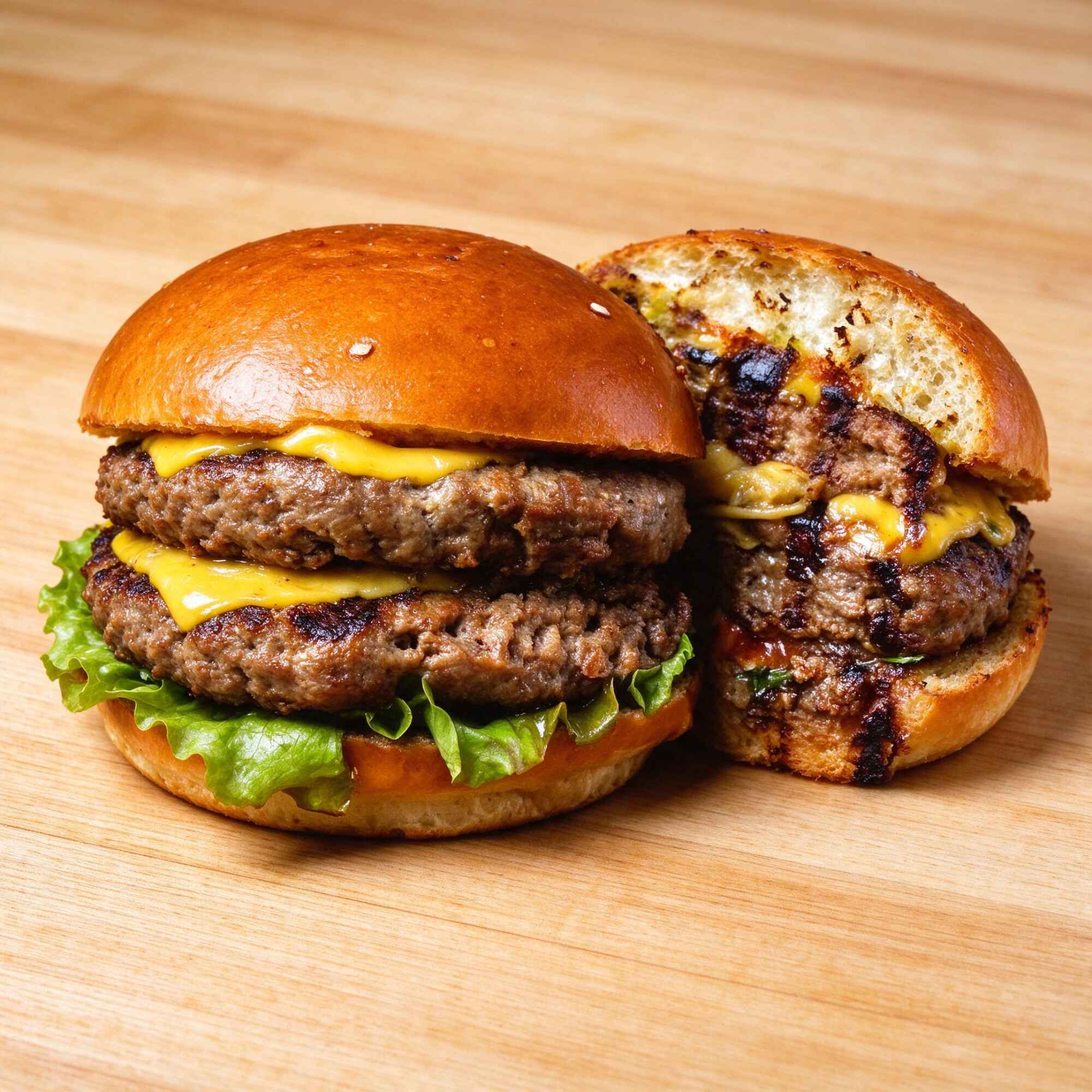 Hamburguesa Doble + Hamburguesa Hawaiana