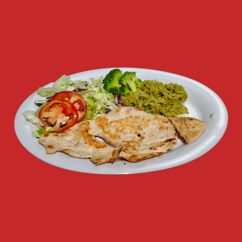 Pechuga Asada con Lechuga y Brócoli