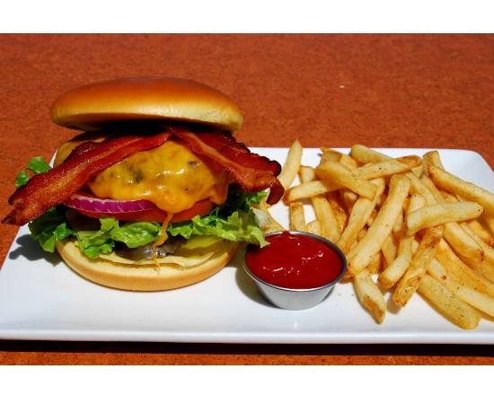 HAMBURGUESA CON. QUESO Y TOCINO DELIV