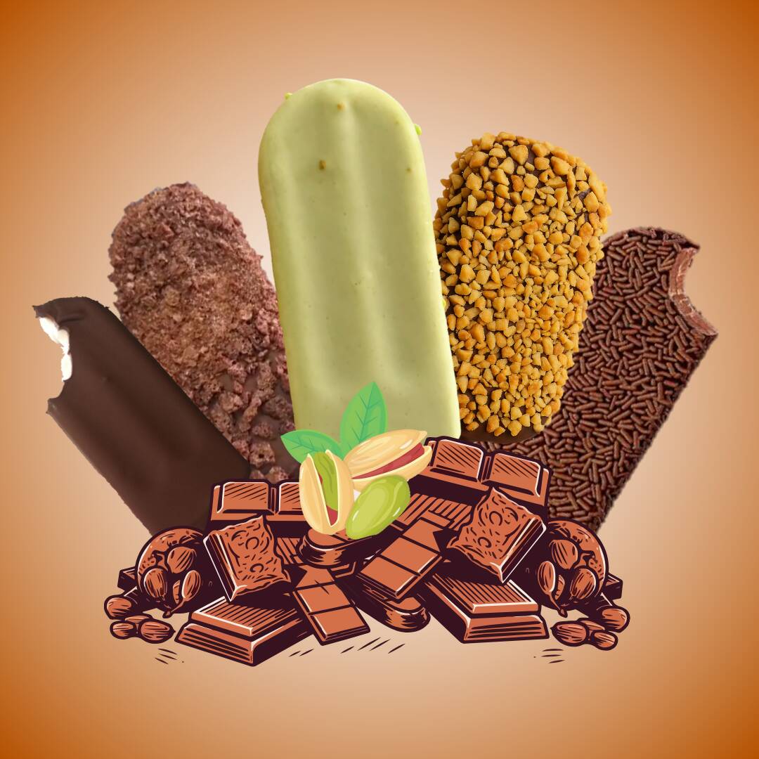 Picolé com cobertura