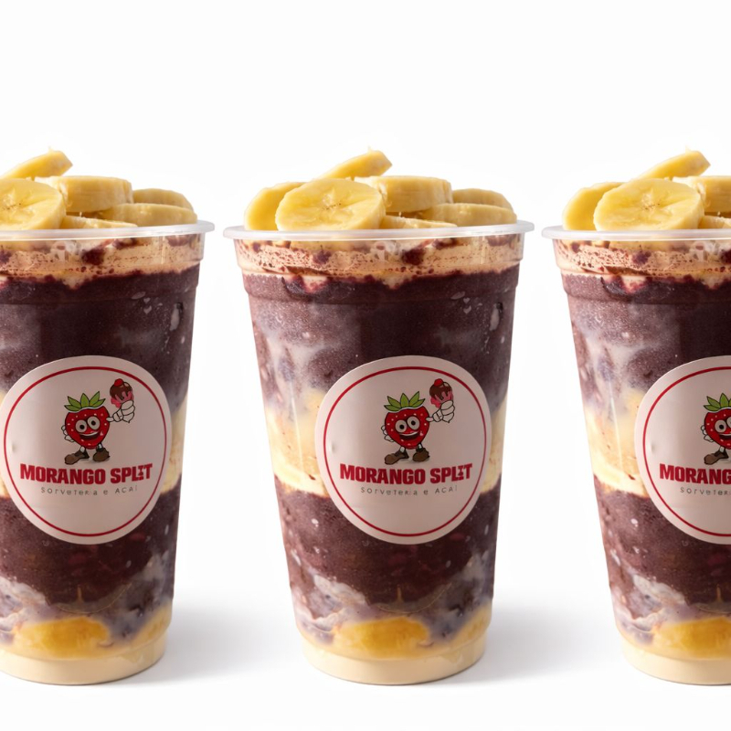 Combo família 3 açaí a moda da casa de 500ml (Banana, Leite condensado e Leite em pó). Não trocamos adicionais