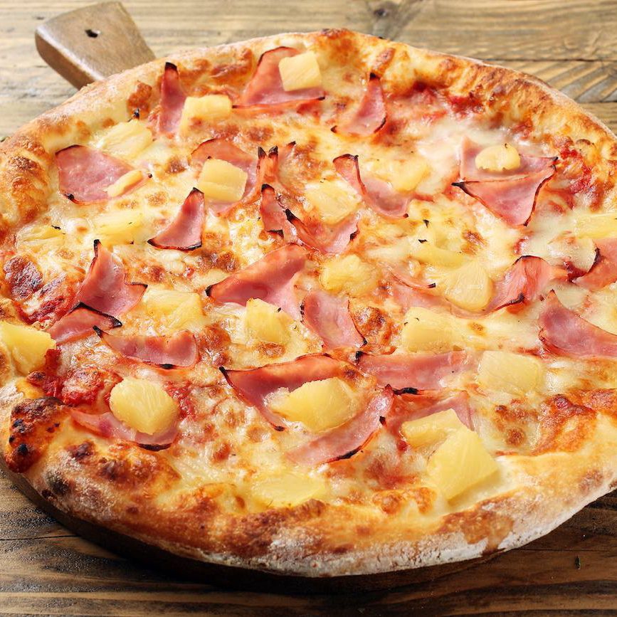 Pizza Hawaiana.