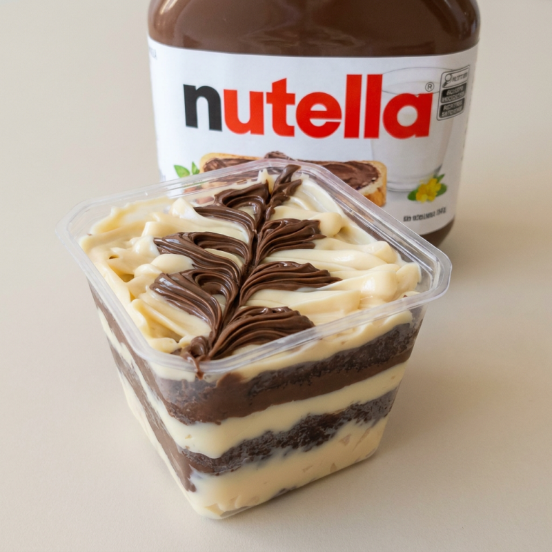 Bolo de chocolate ,brigadeiro de Ninho cremoso ,Nutella .