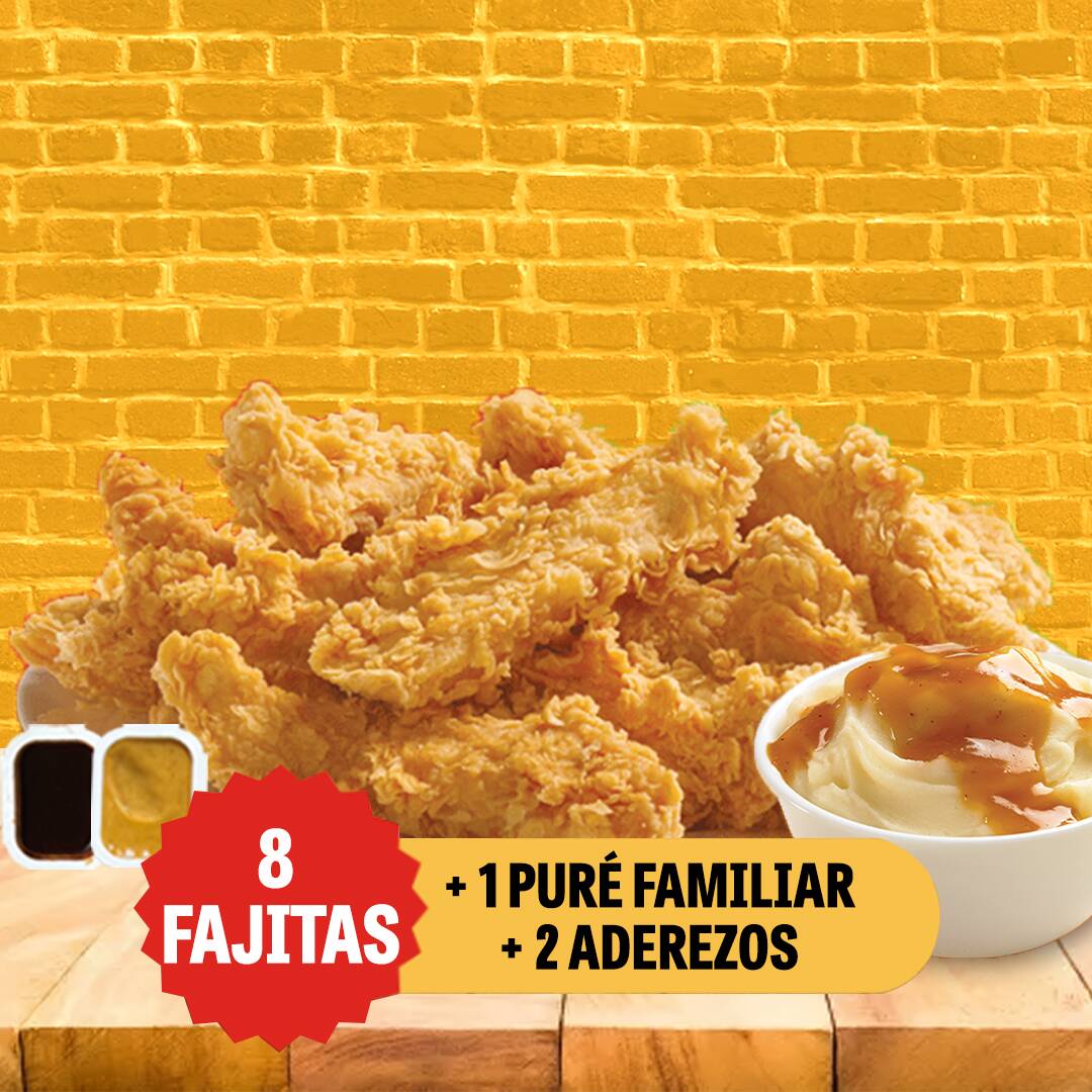 8 Fajitas + 1 puré familiar + 2 aderezos