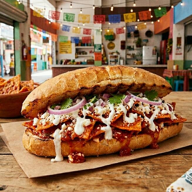 Lonche de Chilaquiles