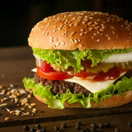HAMBURGUESA CON TOCINO