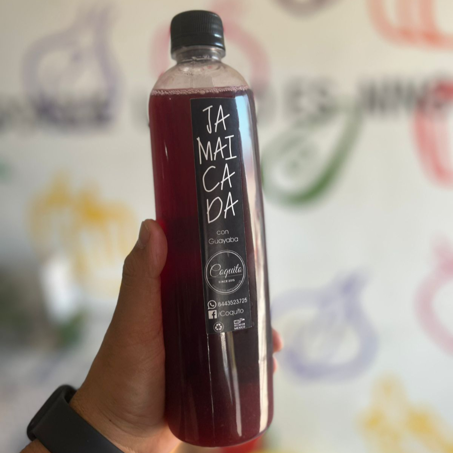 Agua de Sabor Jamaica-Guayaba