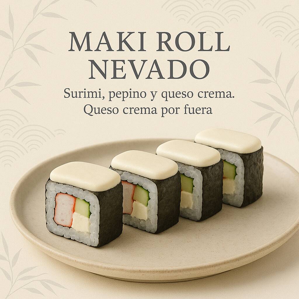 Maki Roll Nevado 8 Piezas y Refresco