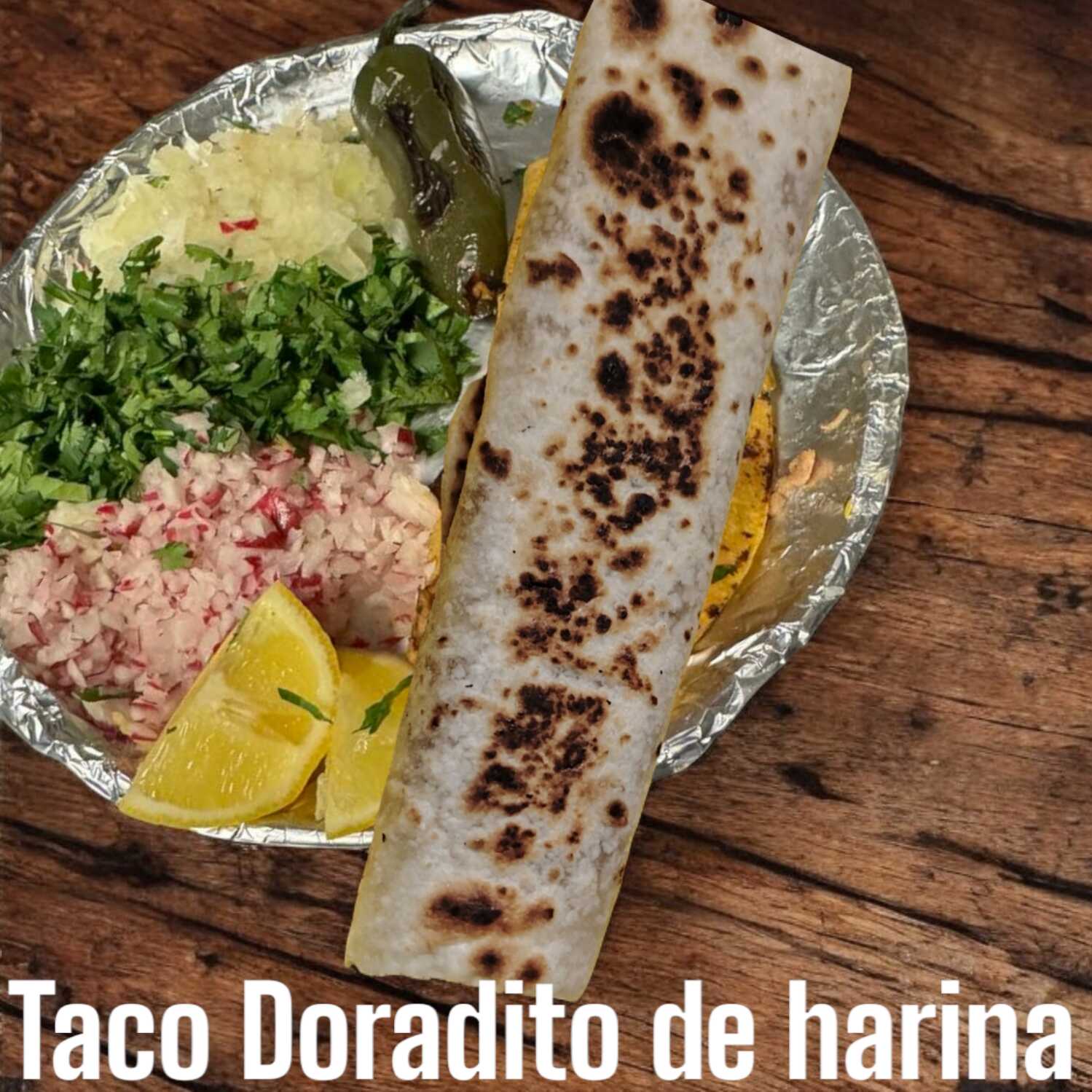 Taco Dorado de Harina