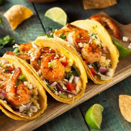 Orden de 4 tacos capeados de camaron