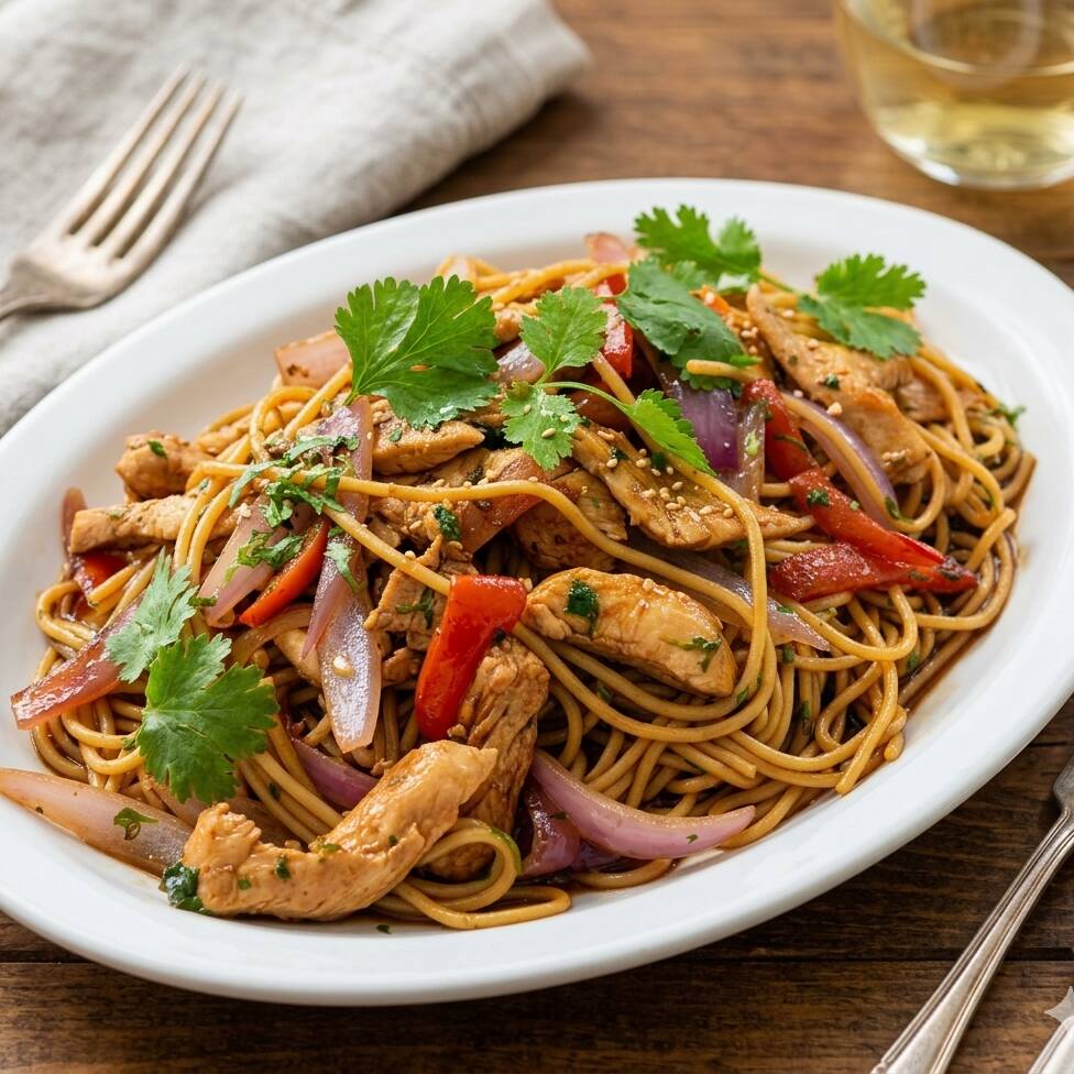 Tallarín Saltado de Pollo