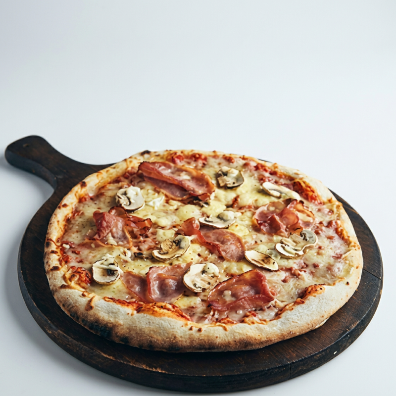 champignon, bacon e cebola
