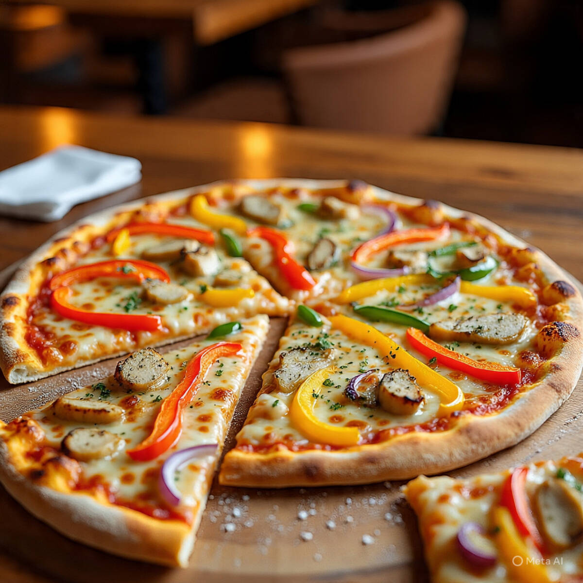 Pizzeta de Pollo con Vegetales