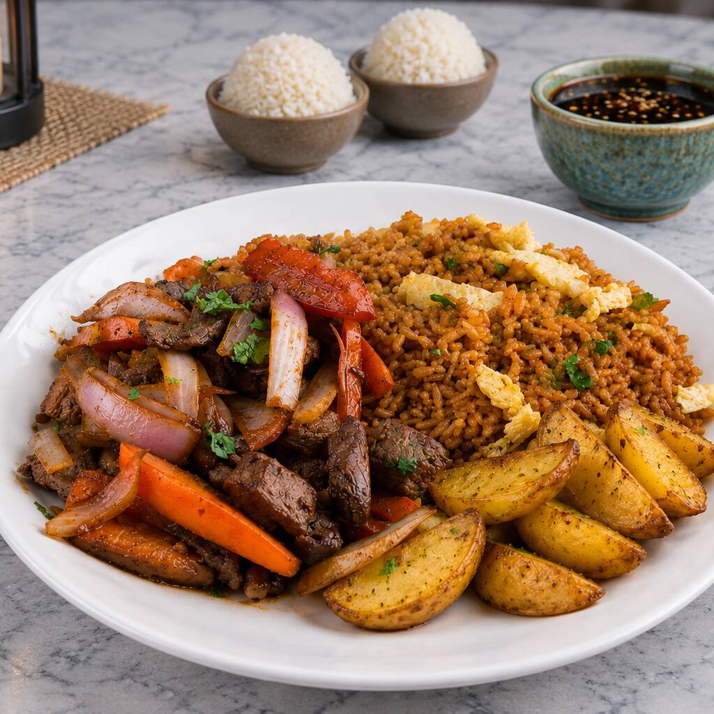 Lomo Saltado con Chaufa