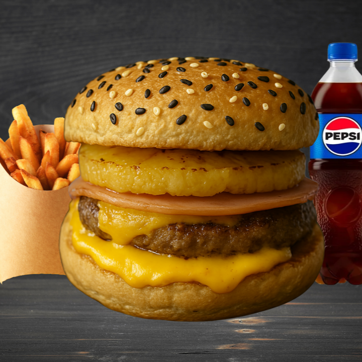 Combo Hawaian Burguer 1/4 de Libra