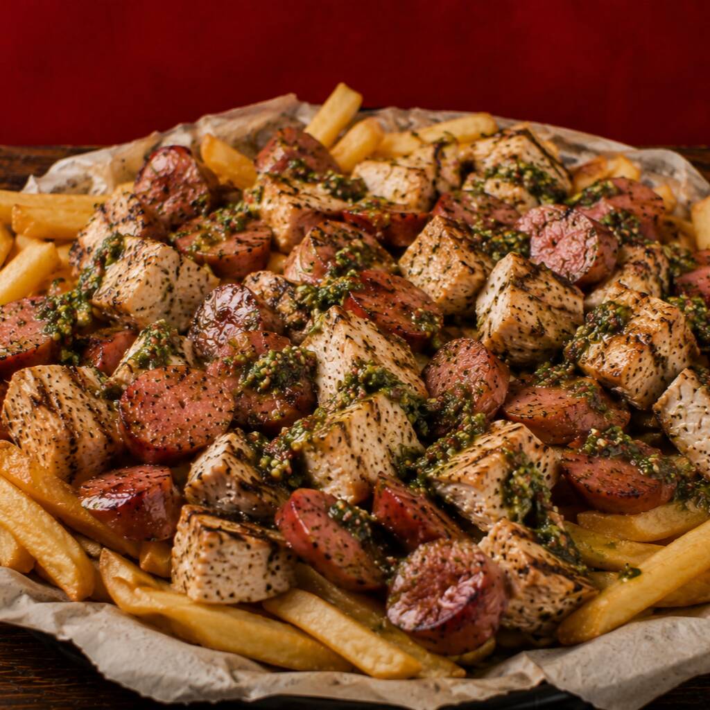 Salchipapa + Salchicha + Pechuga de Pollo + Papas