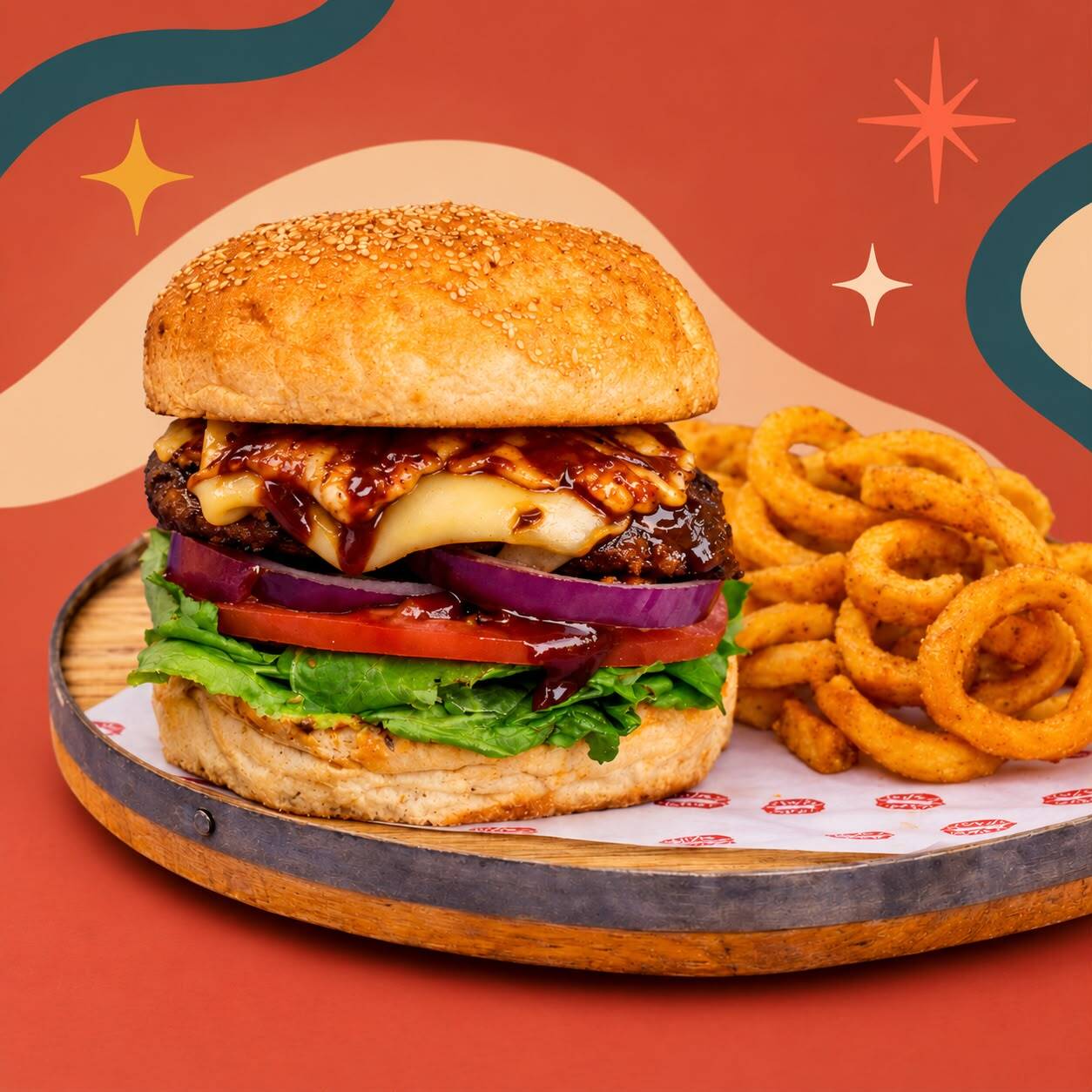Paphamburgesa pollo BBQ