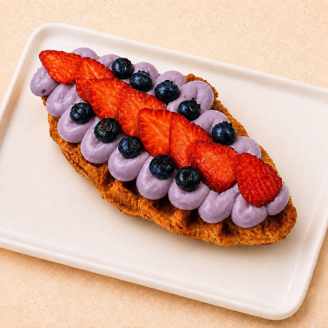 Croffle de frutos rojos