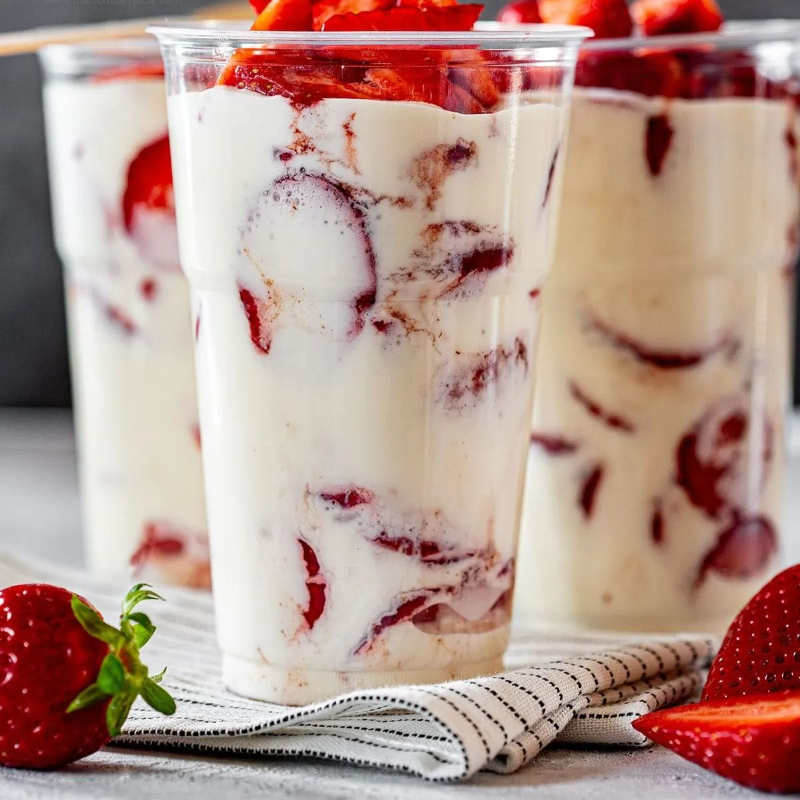 fresas con crema