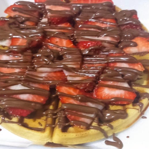 WAFFLE FRESA CON CAJETA