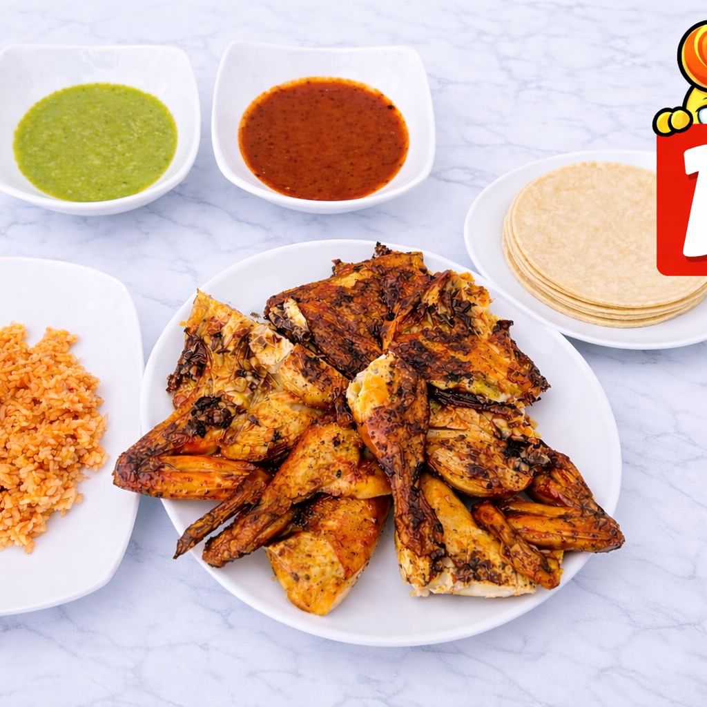 1 POLLO + SALSA+ TORTILLAS+ 1 COMPLEMENTO