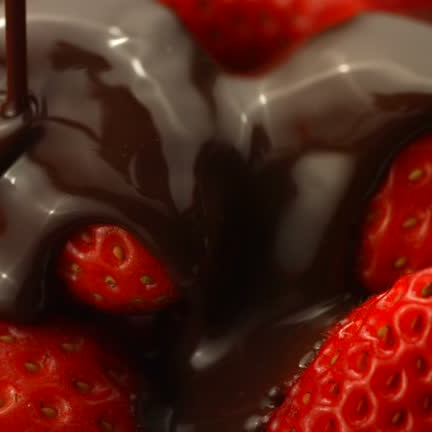 FRESAS BAÑADAS EN SALSA DE CHOCOLATE