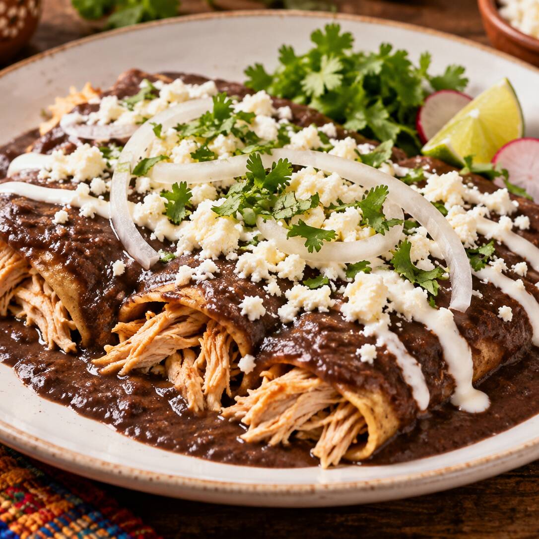 Enfrijoladas con Pollo