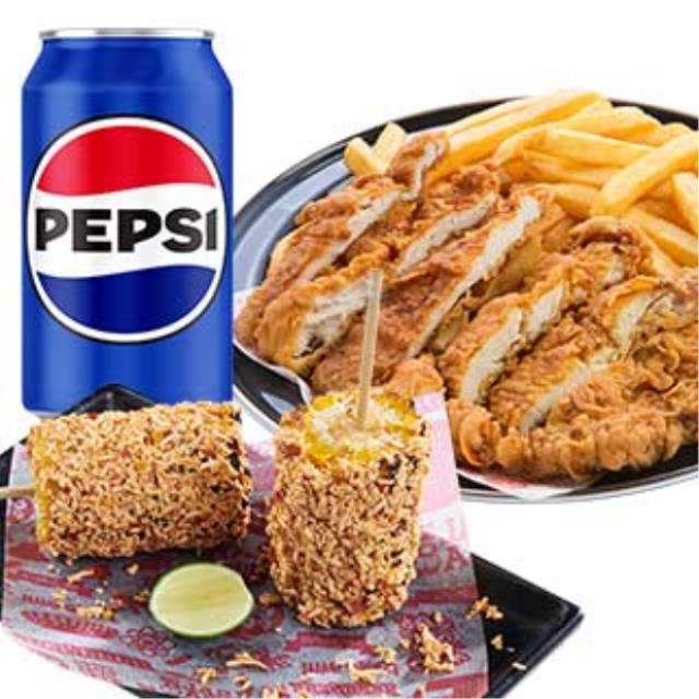 STRIPPERS CLÁSICOS + ELOTITOS TOREADOS + PEPSI LATA