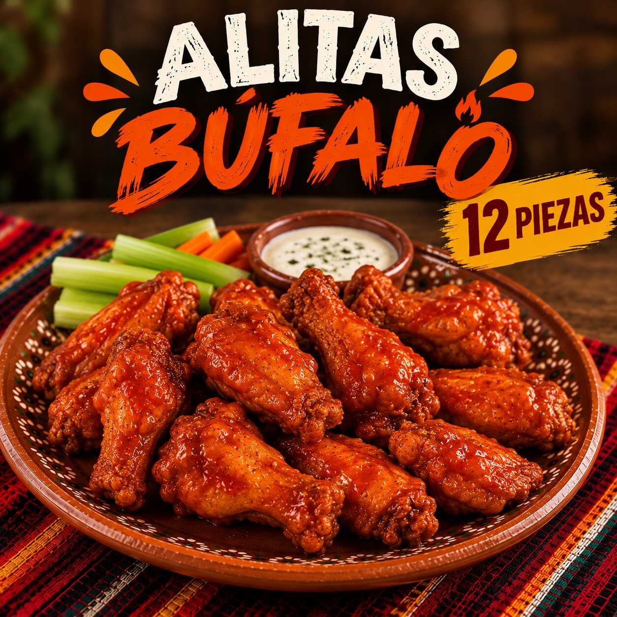 ALITAS BUFALO 12 PZAS