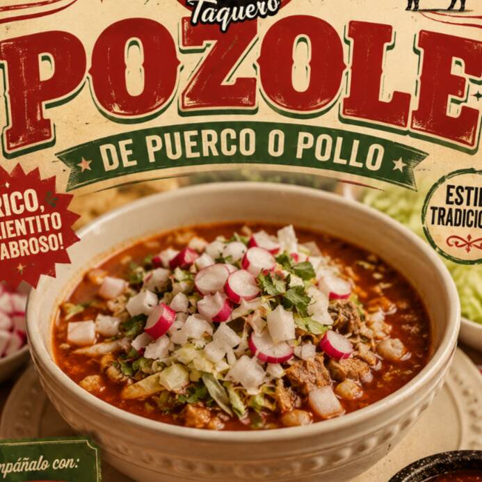 1 litro de Pozole Mixto con Pollo y Puerco